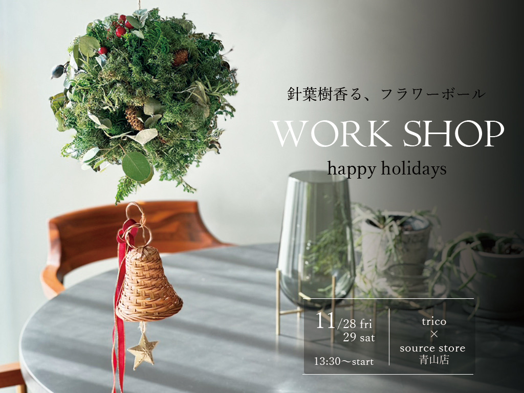 青山店「針葉樹の香り漂うフライングボール」ワークショップのご案内