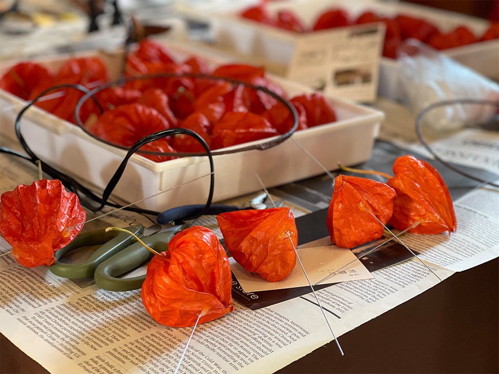 ほおずきリースワークショップレポート