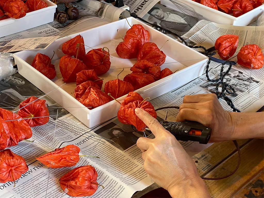 ほおずきリースワークショップレポート