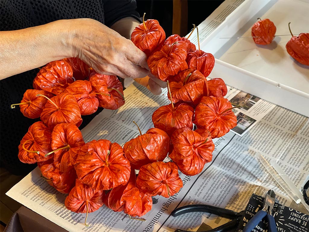 ほおずきリースワークショップレポート