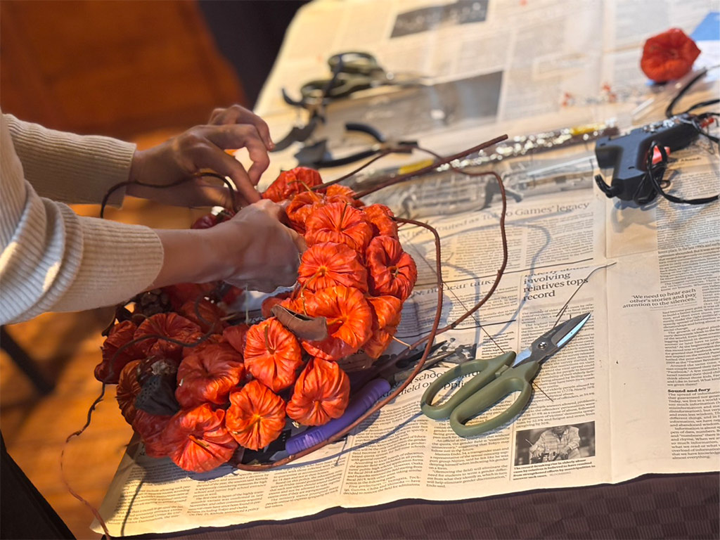 ほおずきリース