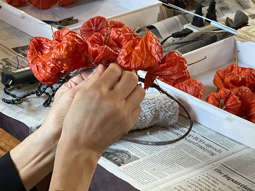 ほおずきリースワークショップレポート