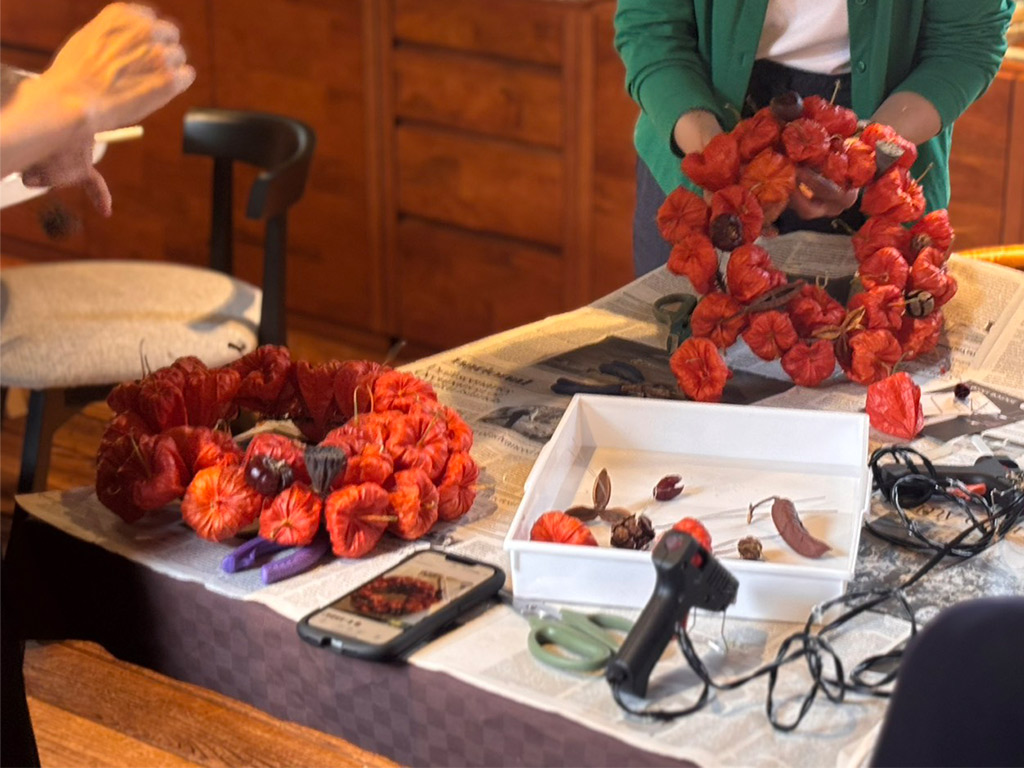 ほおずきリースワークショップレポート