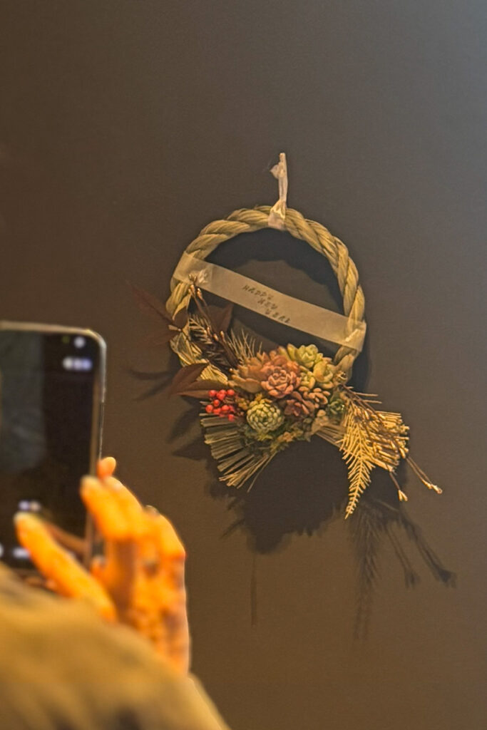 本店「多肉しめ縄リース」ワークショップレポート