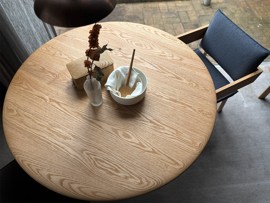 STECCATOサークルダイニングテーブル112オーク