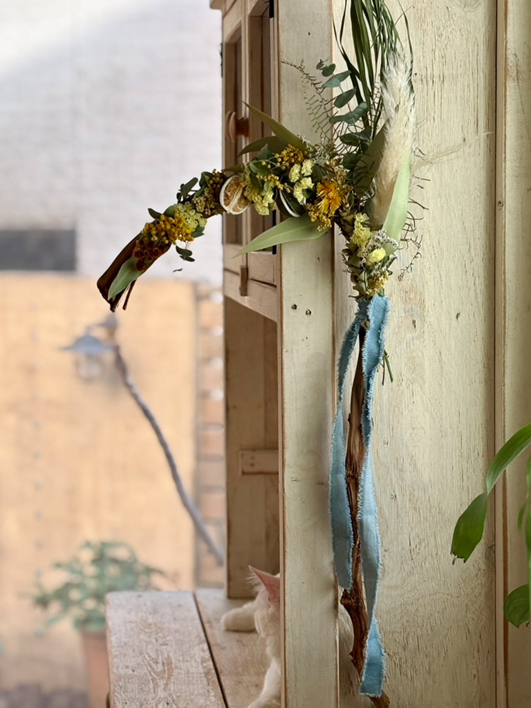 バナナスティックフラワーアレンジメント