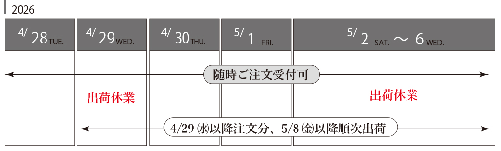GW休業期間と配送案内/source srore青山店
