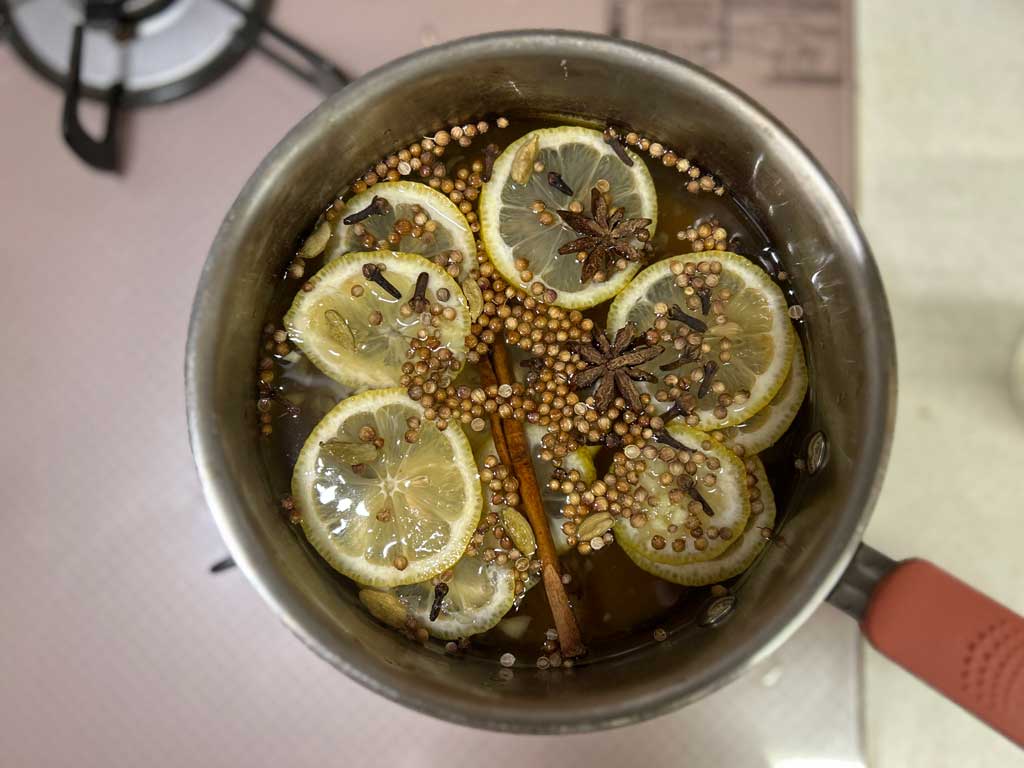 シロップ_煮込み前